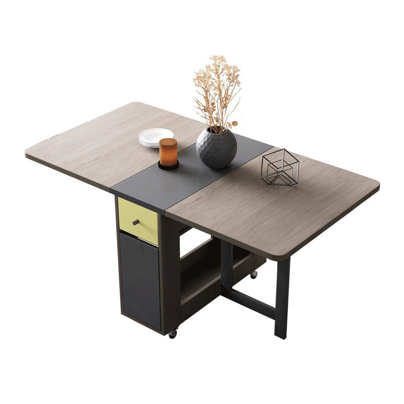 Mesa de comedor rectangular de madera Mesa de comedor de hojas abatibles de mediados de siglo