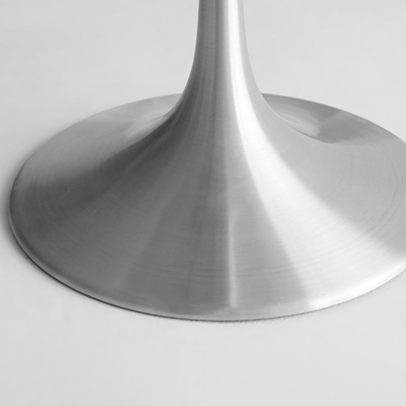 Metal Modern Round Dining Table Marble Top Indoor Table with Tulip Base