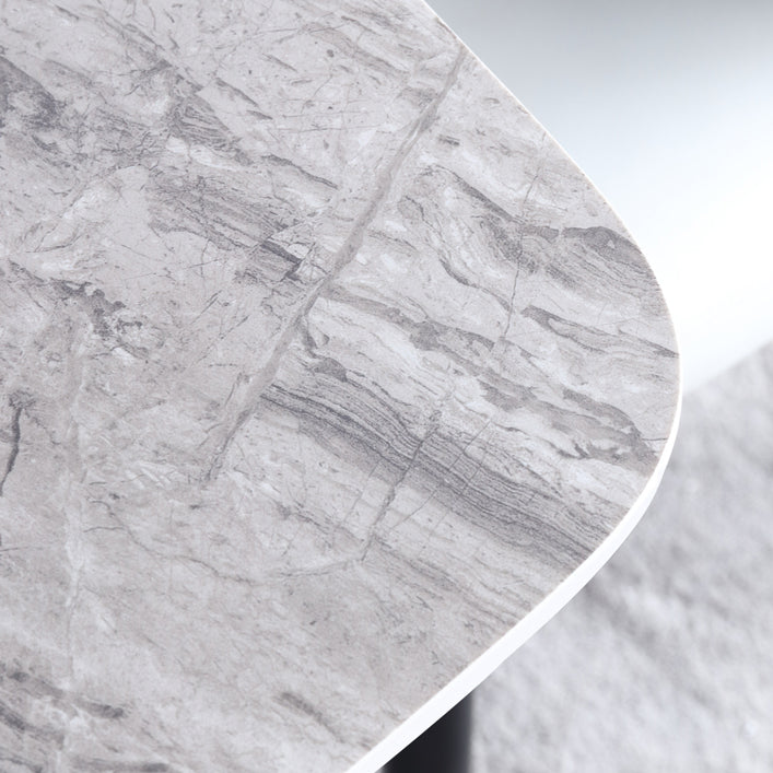 Sintered Stone Dining Table Luxury Style Pedestal Table for Dining Room