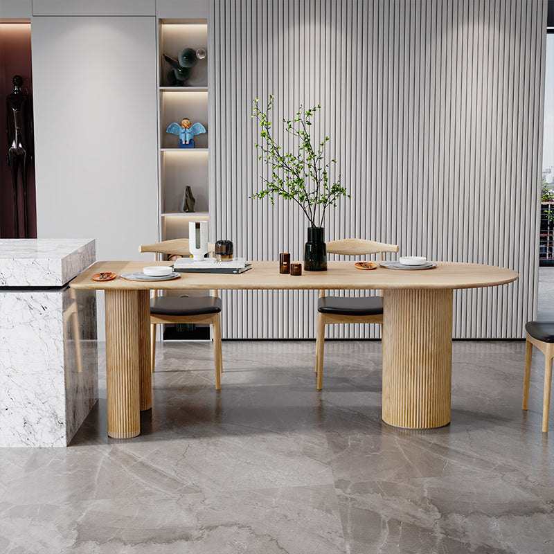 Mesa de madera de pino de forma gratuita para la mesa interior moderna del restaurante con 3 patas