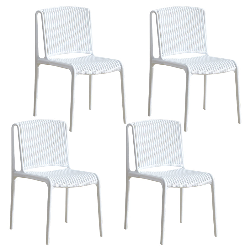 Chaise d'appoint en plastique pour cuisine scandinave, salle à manger, dossier à lattes