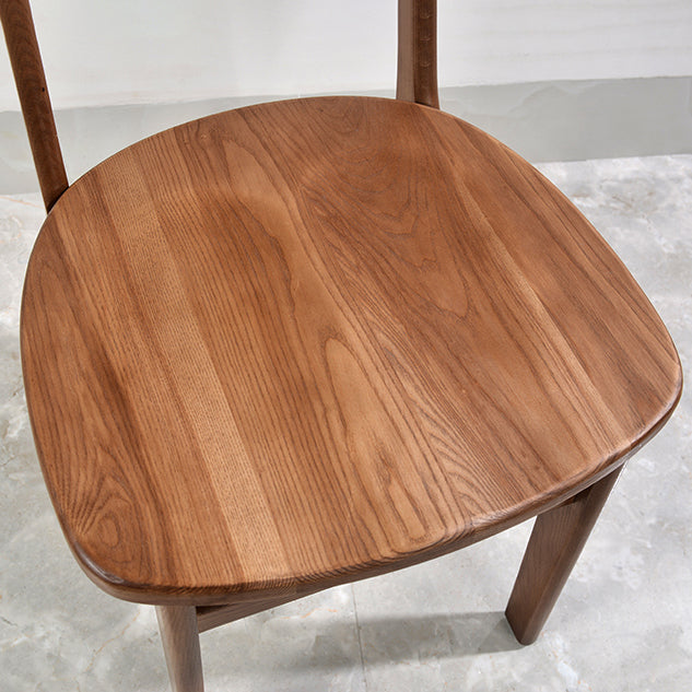 Sedia da pranzo moderna finitura opaca in legno massiccio sedia senza braccio