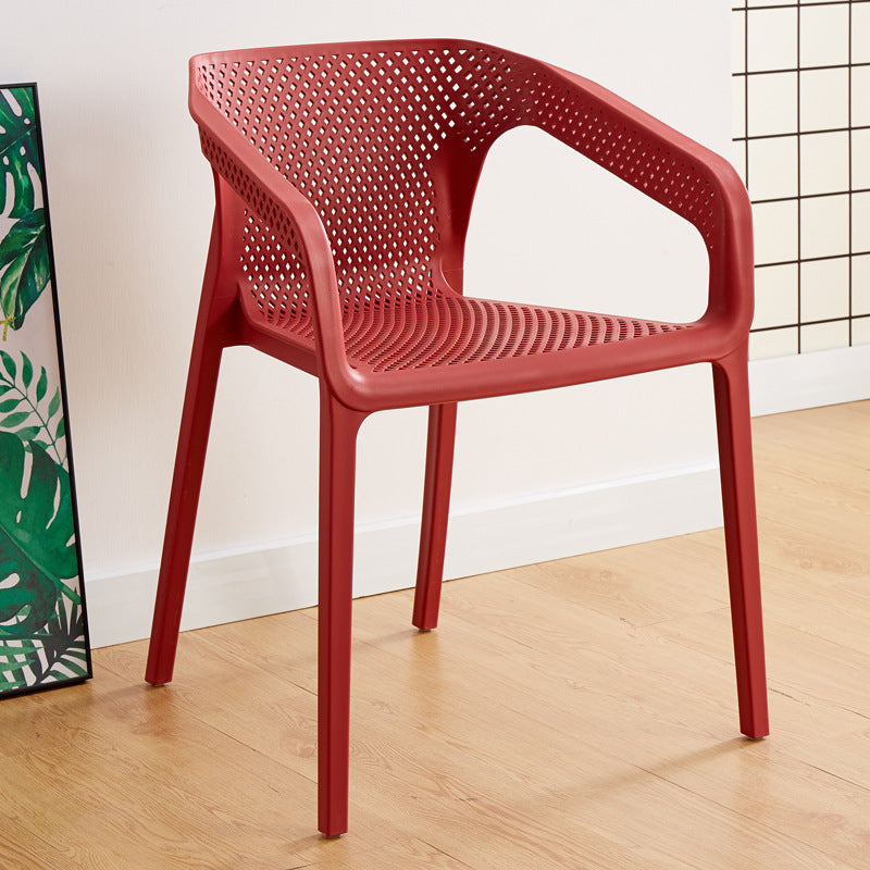 Silla escandinava plástica del respaldo sólido del sillón del comedor de la cocina