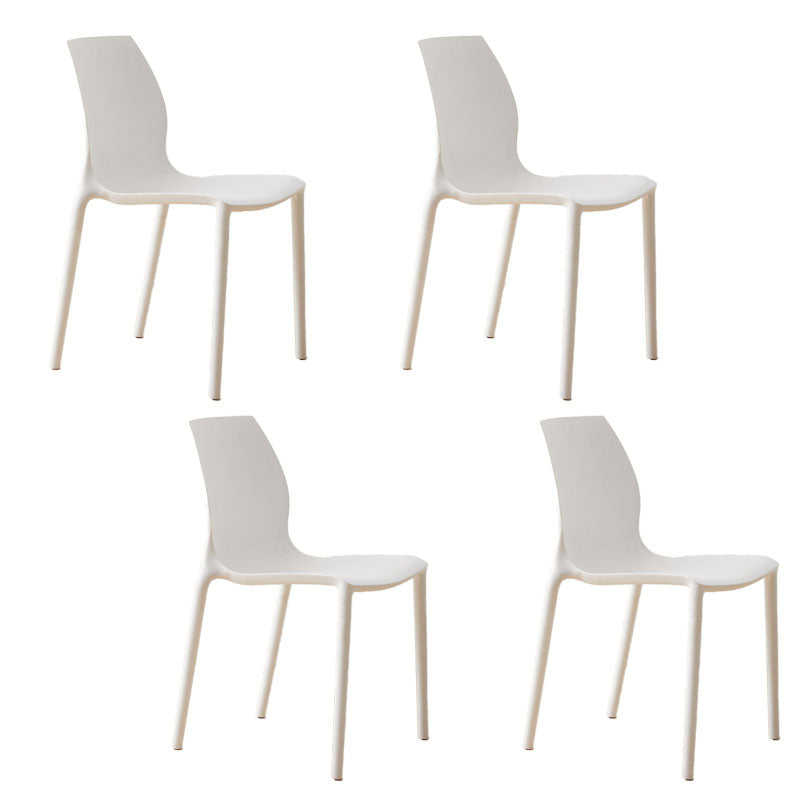 Silla lateral de la silla lateral del comedor de cocina de plástico escandinavo