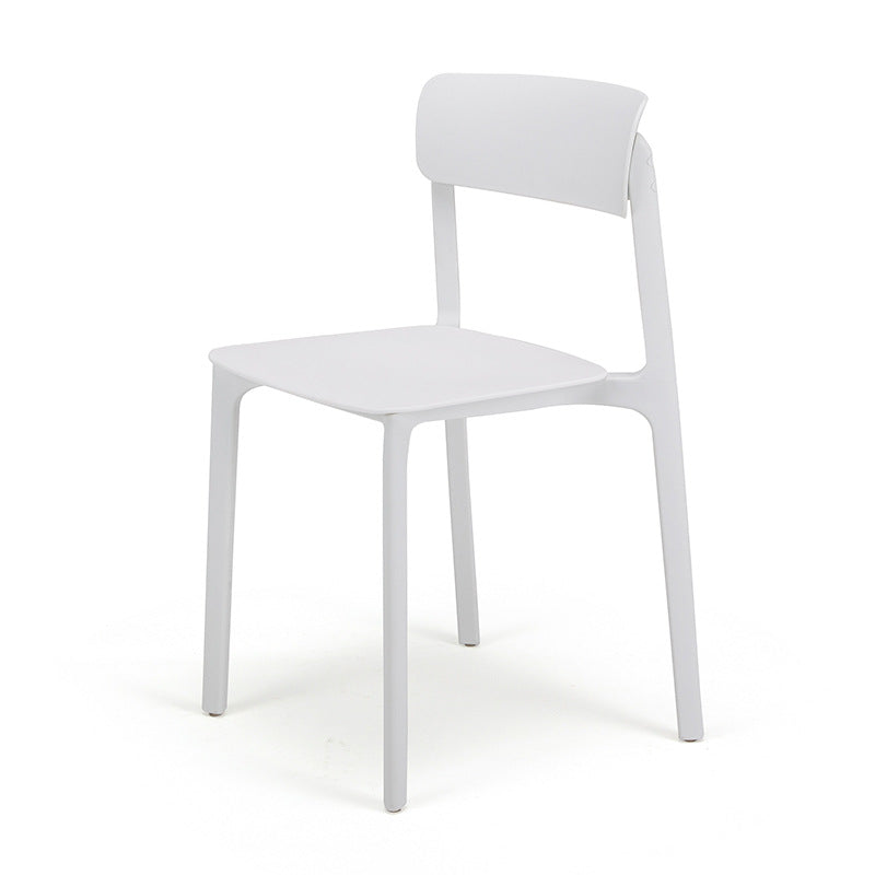 Contemporary Dining and Accent Chairs Matte Finish Plastic Open Back Side Chair