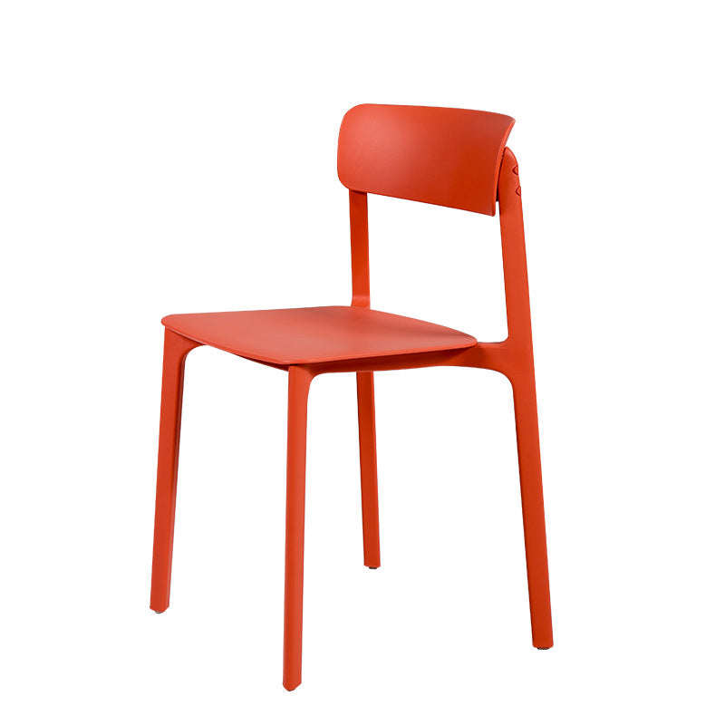 Contemporary Dining and Accent Chairs Matte Finish Plastic Open Back Side Chair