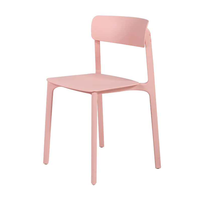 Contemporary Dining and Accent Chairs Matte Finish Plastic Open Back Side Chair