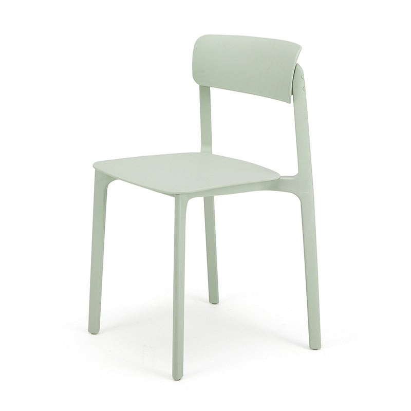 Sillas contemporáneas de comedor y acento Silla lateral con respaldo abierto de plástico con acabado mate
