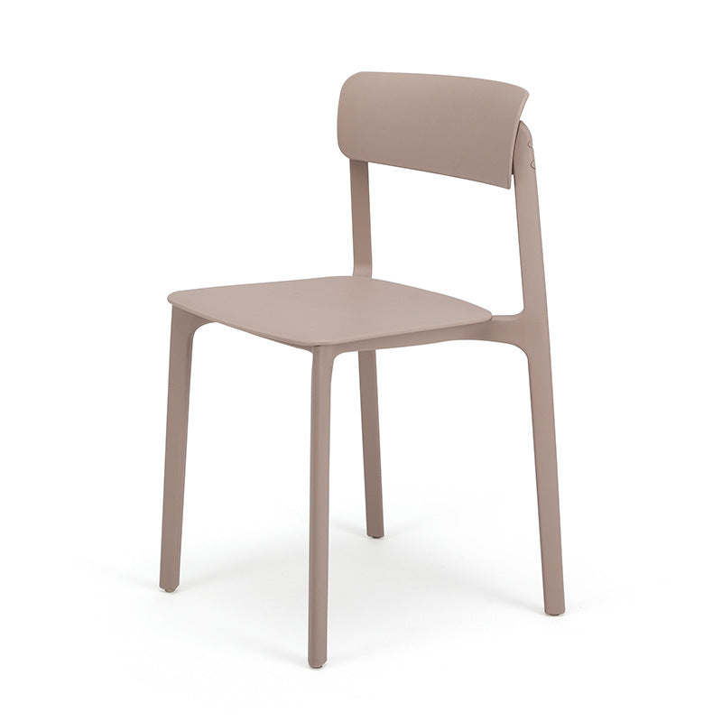 Sillas contemporáneas de comedor y acento Silla lateral con respaldo abierto de plástico con acabado mate