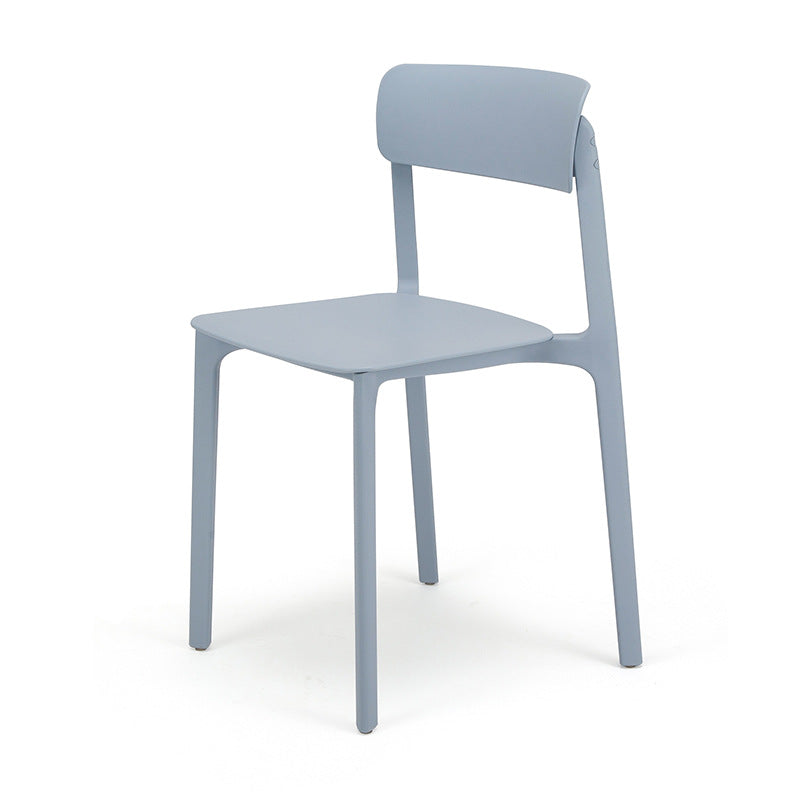 Sillas contemporáneas de comedor y acento Silla lateral con respaldo abierto de plástico con acabado mate