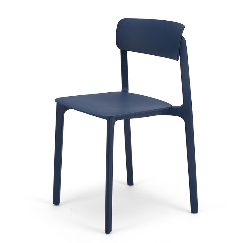 Sillas contemporáneas de comedor y acento Silla lateral con respaldo abierto de plástico con acabado mate