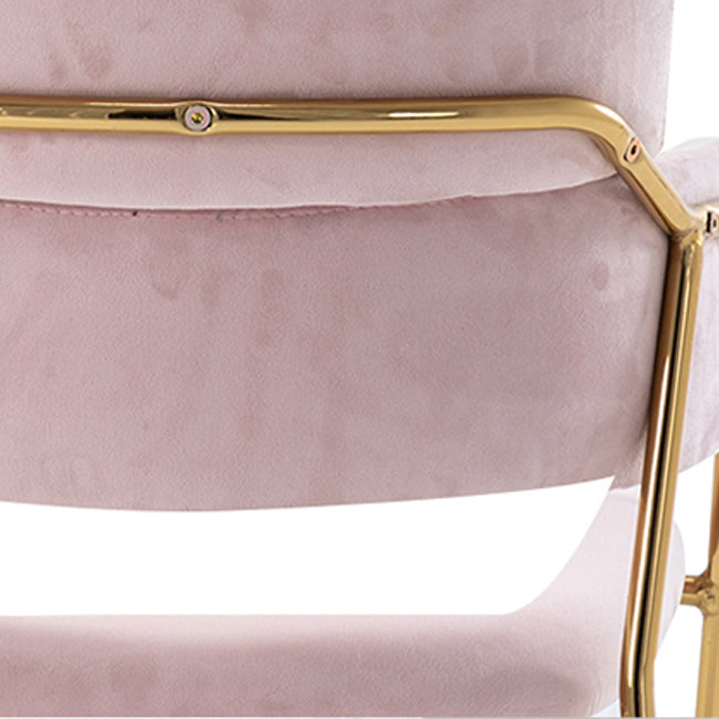 Sillas de comedor de terciopelo Glam, silla lateral de comedor con respaldo abierto para uso en restaurantes