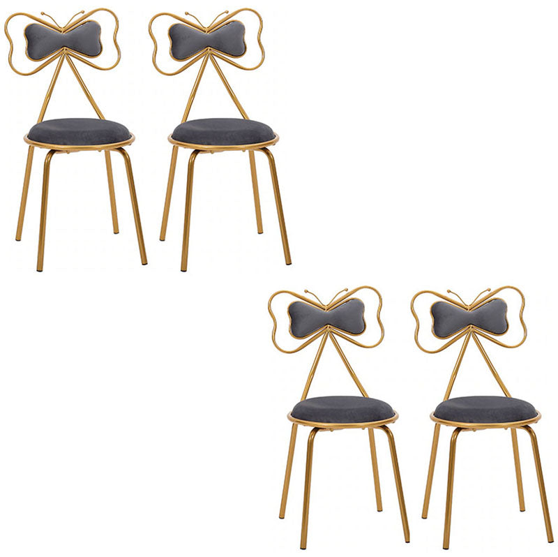 Diseño escandinavo sillas de comedor tapizadas sin brazo