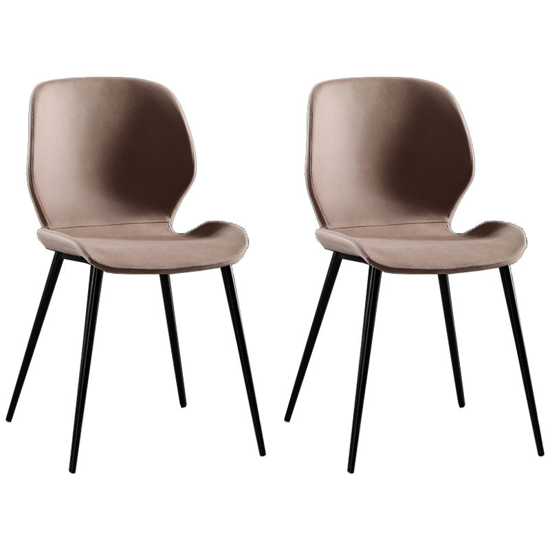 Moderne stijl keuken metalen eetstoelen wingback dineren armloze zijstoelen