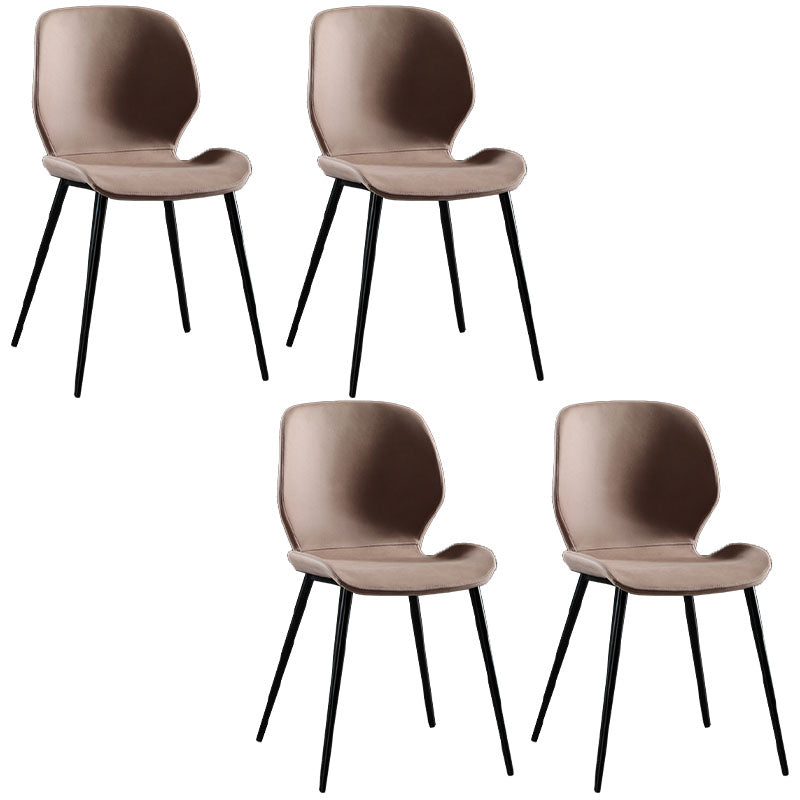 Moderne stijl keuken metalen eetstoelen wingback dineren armloze zijstoelen