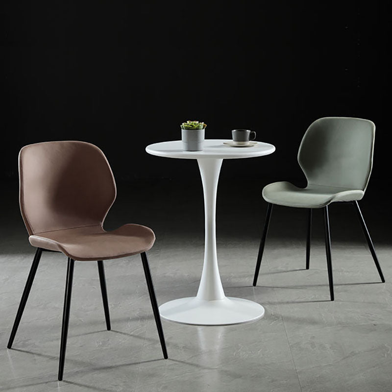 Moderne stijl keuken metalen eetstoelen wingback dineren armloze zijstoelen