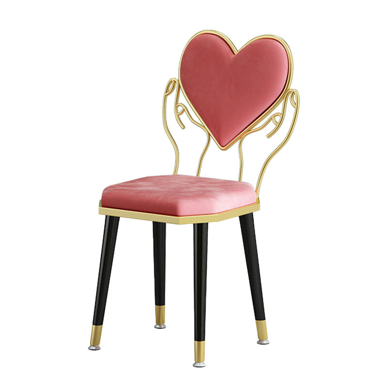 Scandinavian Design Open Back Dining Side Chairs Fabric Dining Chairs