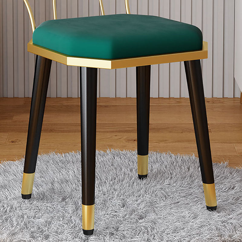 Sillas laterales de comedor con respaldo abierto de diseño escandinavo Sillas de comedor de tela