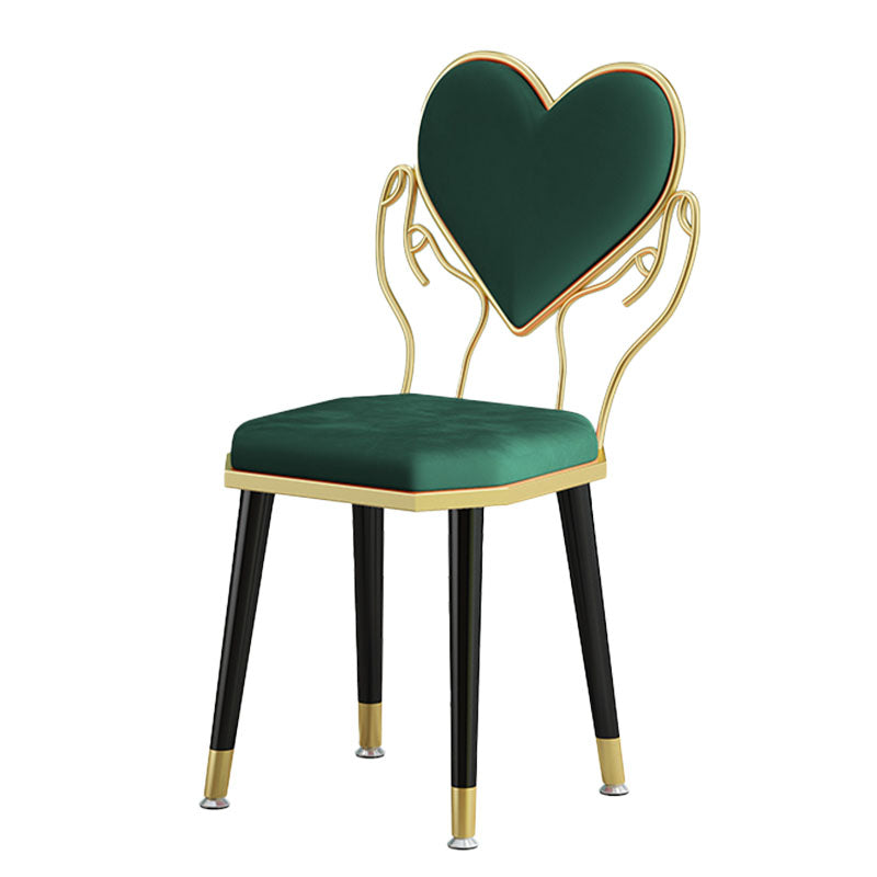 Scandinavian Design Open Back Dining Side Chairs Fabric Dining Chairs