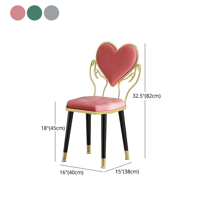 Sillas laterales de comedor con respaldo abierto de diseño escandinavo Sillas de comedor de tela
