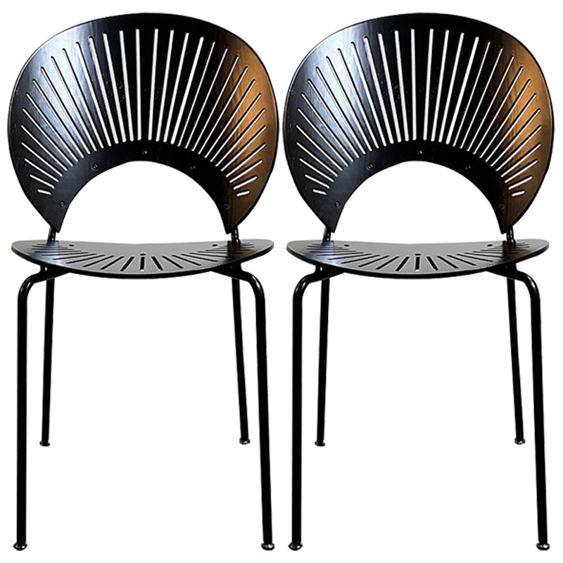 Silla industrial de metal con respaldo abierto para cocina, comedor, silla lateral