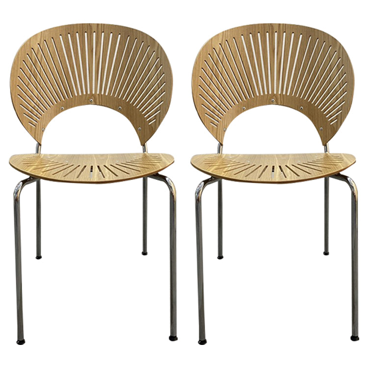 Silla industrial de metal con respaldo abierto para cocina, comedor, silla lateral