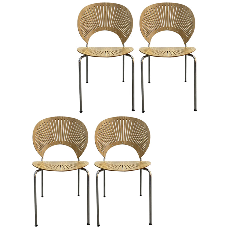 Silla industrial de metal con respaldo abierto para cocina, comedor, silla lateral