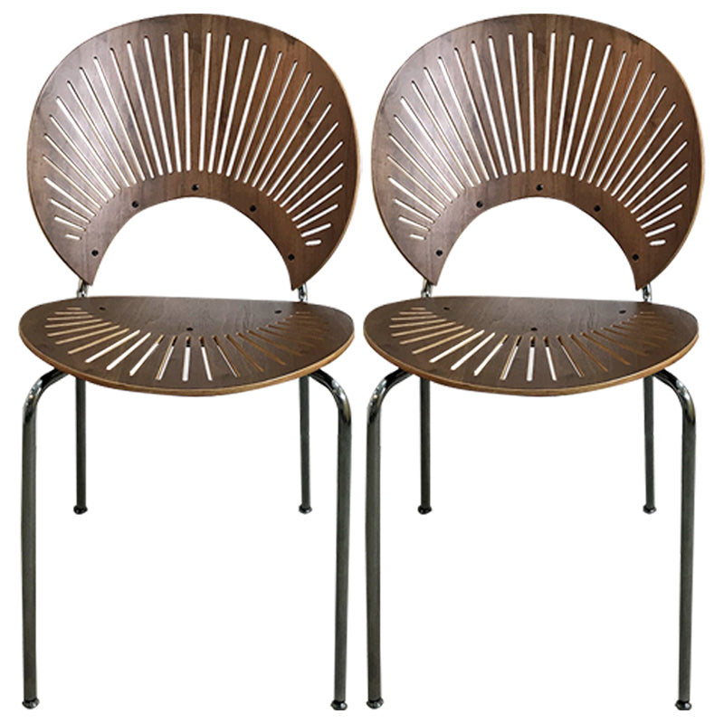 Silla industrial de metal con respaldo abierto para cocina, comedor, silla lateral