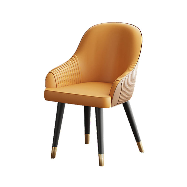 Sillas de comedor de cuero sintético Glam, silla lateral tapizada para uso en restaurantes