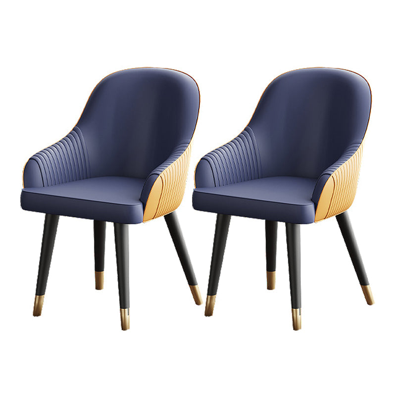 Sillas de comedor de cuero sintético Glam, silla lateral tapizada para uso en restaurantes