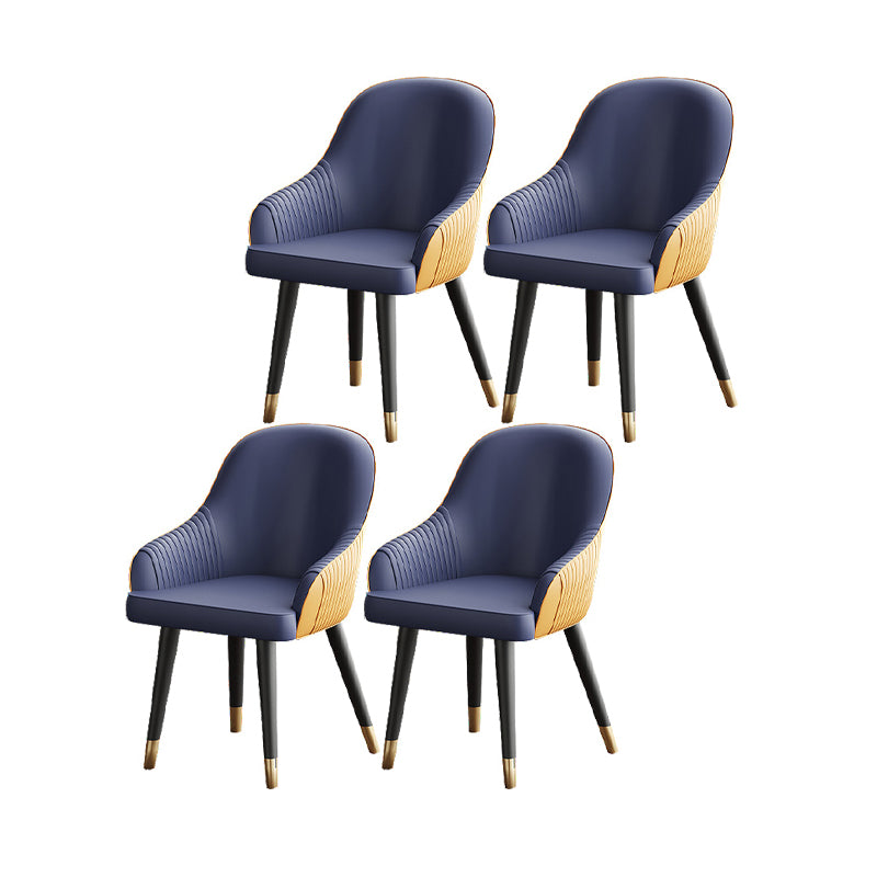 Sillas de comedor de cuero sintético Glam, silla lateral tapizada para uso en restaurantes