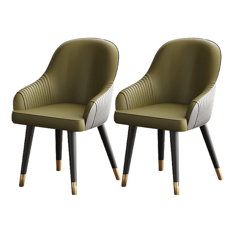 Sillas de comedor de cuero sintético Glam, silla lateral tapizada para uso en restaurantes