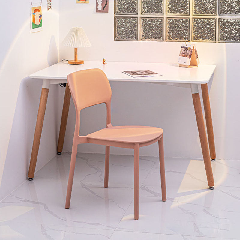 Sillas de comedor de estilo moderno, cocina de plástico, silla lateral sin brazos