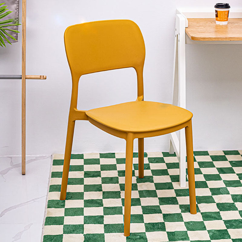 Sillas de comedor de estilo moderno, cocina de plástico, silla lateral sin brazos
