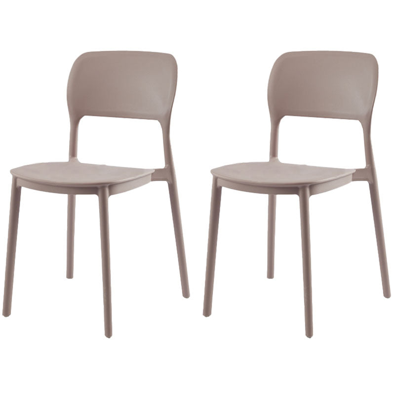 Sillas de comedor de estilo moderno, cocina de plástico, silla lateral sin brazos