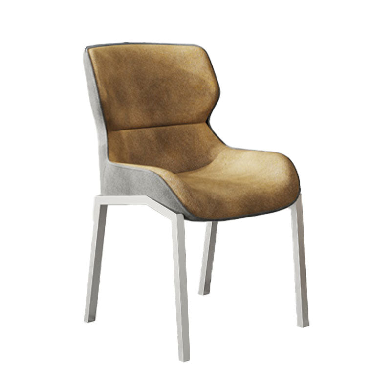 Modern Style Kitchen Metal Dining Chairs Wingback Dining Arm Side Chairs