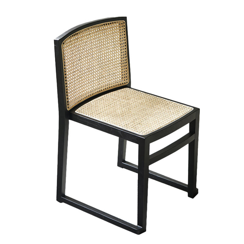Traditional Style Dining Chairs Kitchen Armless Dining Chairs with Wooden Legs
