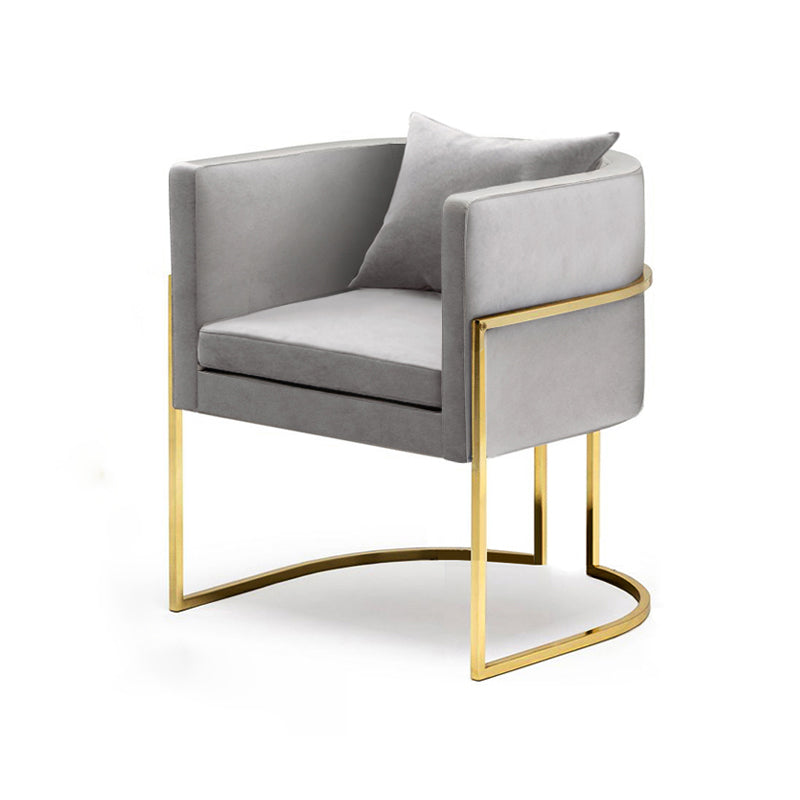 1/2/4/5 Pcs Metal Glam Dining Room Set with Round Table and Arm Chairs Dining Set