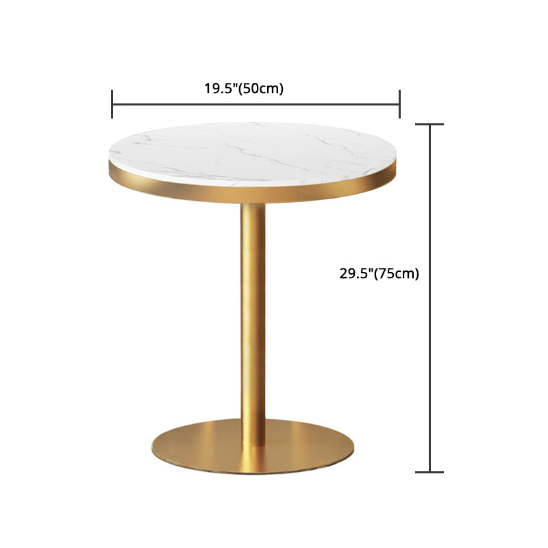 1/2/4/5 PCS Metal Glam Glam Dining Room Set avec table ronde et chaises de restauration