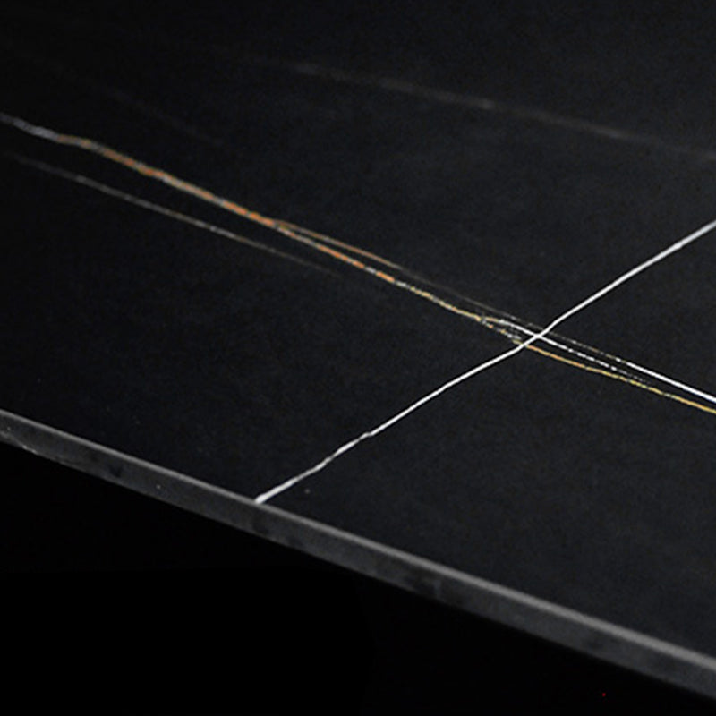 Nordic 1/4/5/7 Pièces Ensemble de restauration Table dessus en pierre fritté avec chaises en cuir