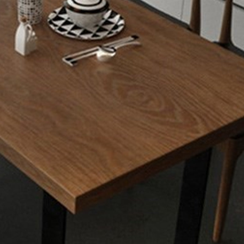 Pièces modernes 1/5/7 Pièces Rectangle Ensemble de restauration Table à manger en bois massif avec chaises