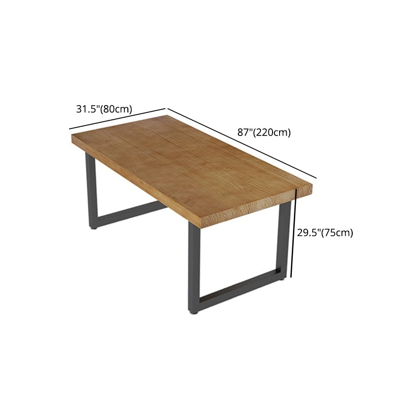 Pièces modernes 1/5/7 Pièces Rectangle Ensemble de restauration Table à manger en bois massif avec chaises
