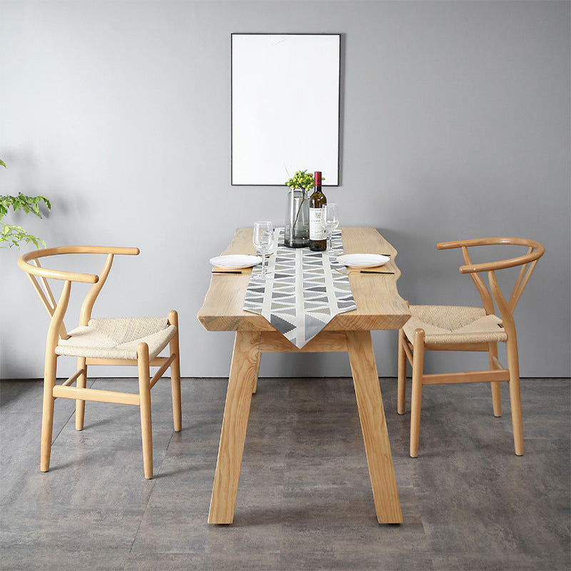 1/2/3 PCS Pine Modern Dining Ensemble avec une table de table de table rectangle