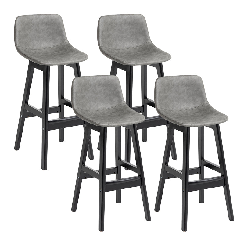 Barhocker im skandinavischen Stil, Schalensitz, Holzbeine, Barhocker für die Küchenbar
