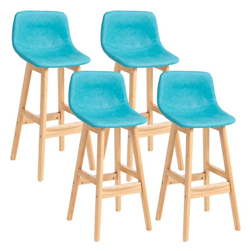 Barhocker im skandinavischen Stil, Schalensitz, Holzbeine, Barhocker für die Küchenbar