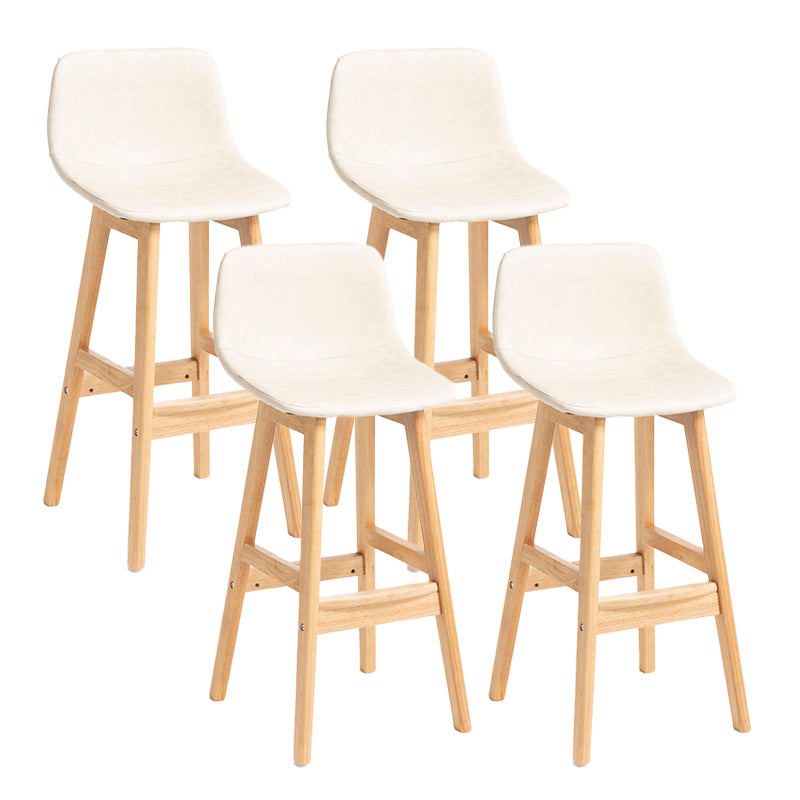 Barhocker im skandinavischen Stil, Schalensitz, Holzbeine, Barhocker für die Küchenbar