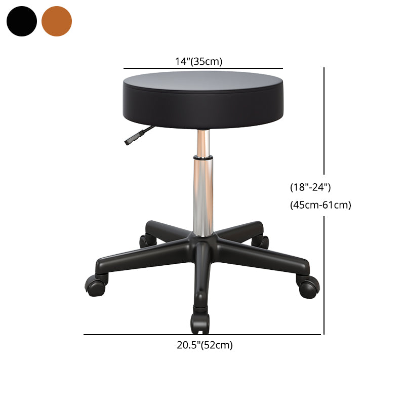 Taburete de bar de acero elevable giratorio moderno para cafetería con cojín de cuero