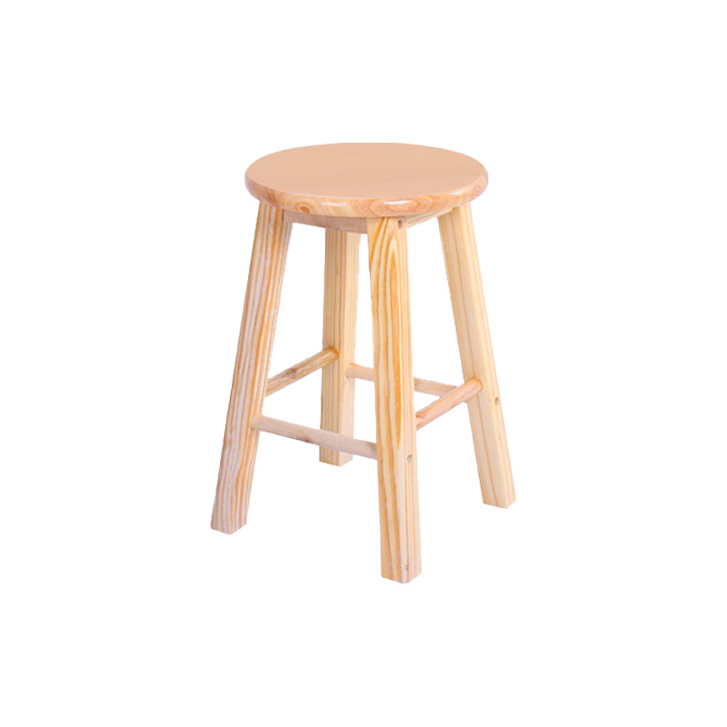 Taburete moderno de barra sin brazo sin espalda con pedal de madera con pedal de madera