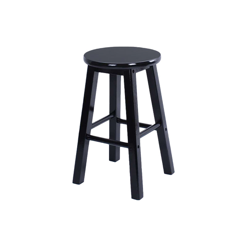 Taburete moderno de barra sin brazo sin espalda con pedal de madera con pedal de madera