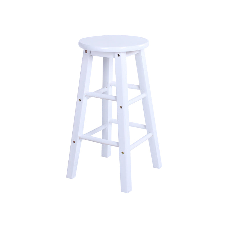 Taburete moderno de barra sin brazo sin espalda con pedal de madera con pedal de madera